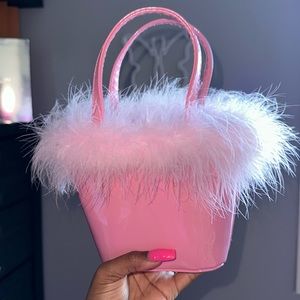 Pink Fur Purse
